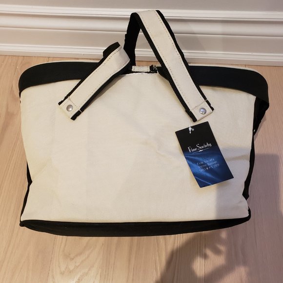 NWT Fine Society Cloth Picnic Basket - Picture 5 of 5